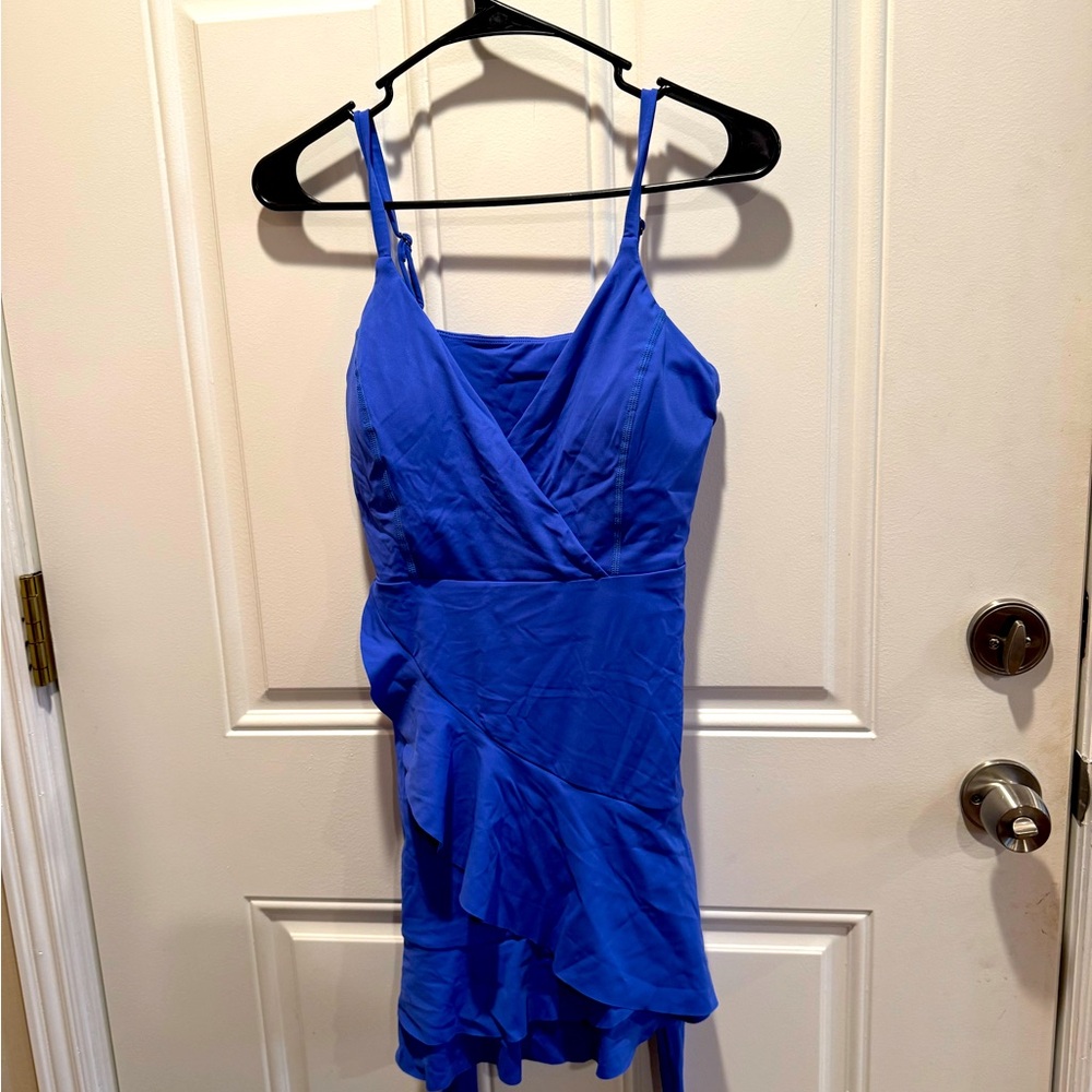 Brand new with tags Halara Ruffle Dress Blue